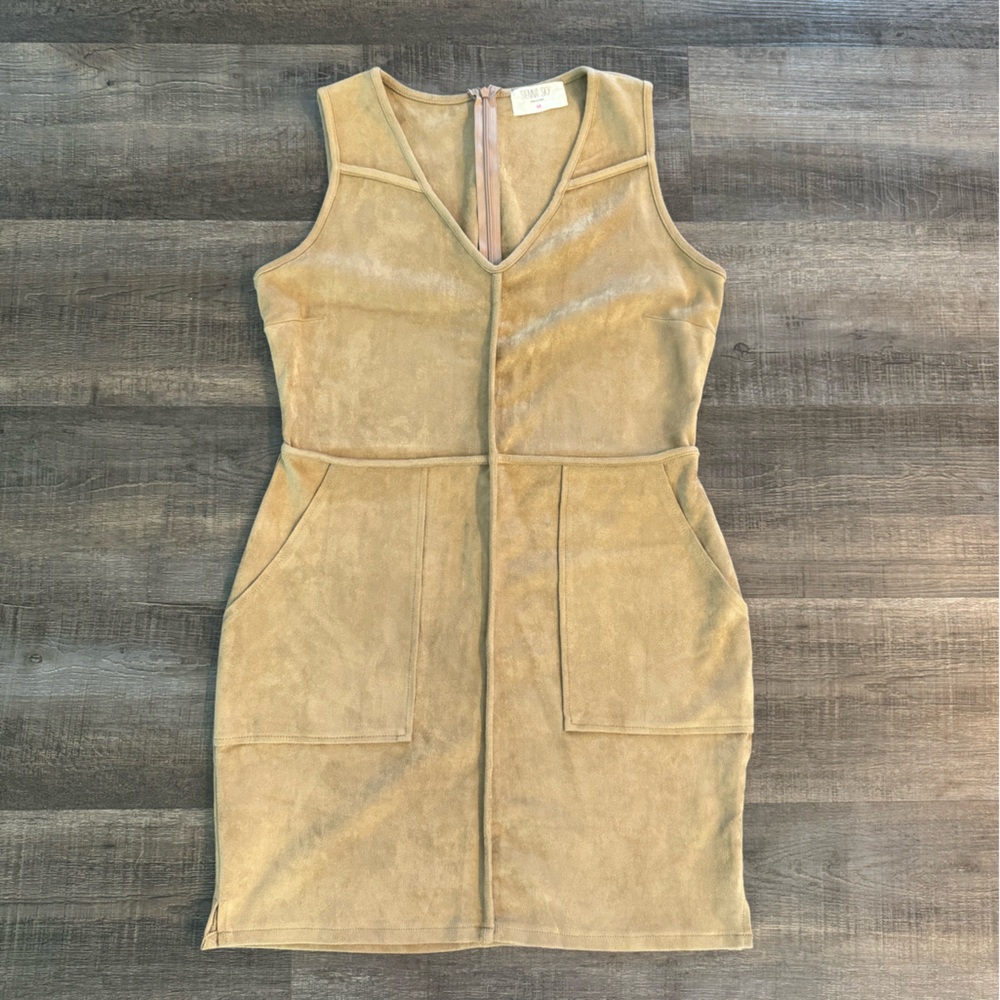 Faux Suede Dress